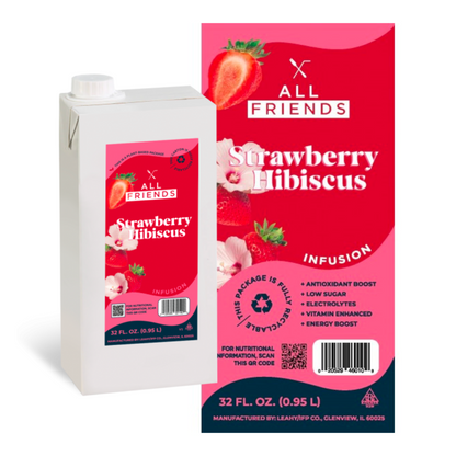 All Friends Strawberry Hibiscus 32oz (Case of 12)